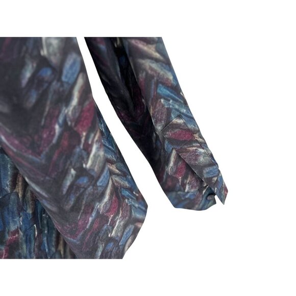 Thomas Pink 100% Silk Long Sleeve Abstract Print Button-Up Shirt Size 10 Multico - Picture 6 of 8